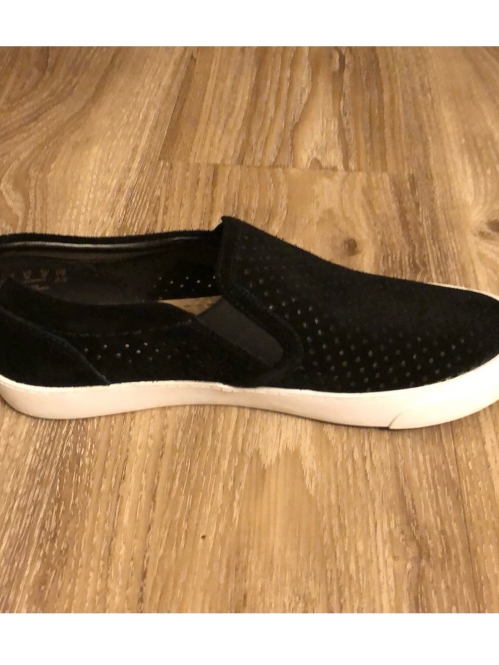 Clark’s Black Suede Slip On Sneakers - Picture 2 of 8